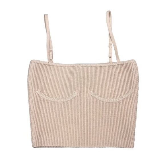 Aritzia Babaton Denzell Ribbed Sculpt Adjustable Strap Cropped Camisole Size XXS - Picture 4 of 7